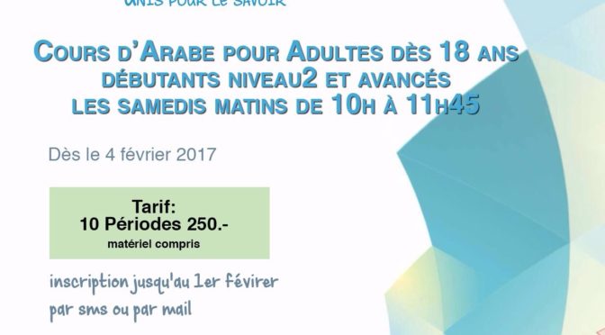 Cours d’arabe adultes